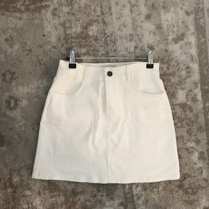 VERGE GIRL White Denim Mini Skirt Size S/M